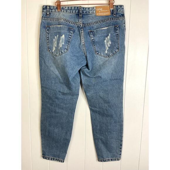 One x OneTeaspoon Trashed Freebirds Low Waist Short Rise Rigid‎ Skinny Leg Jeans - Picture 5 of 10